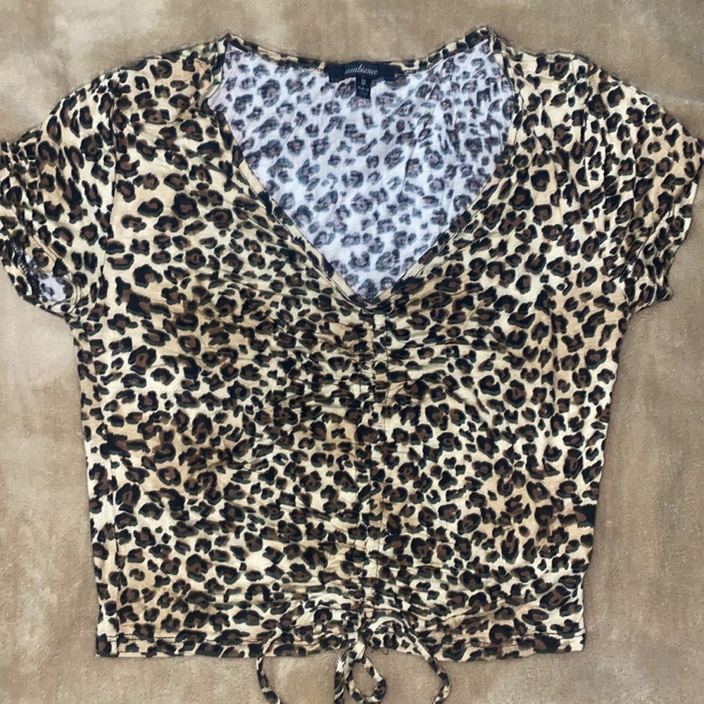 Cheetah print crop top